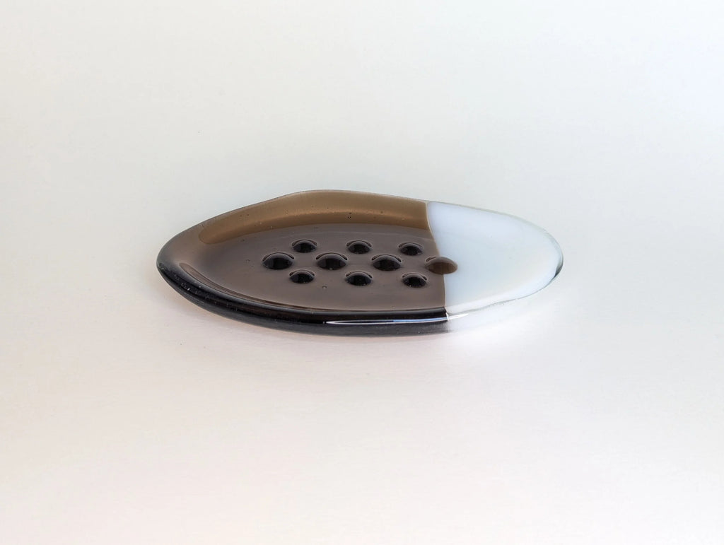Organic Bronze & White Soap Dish