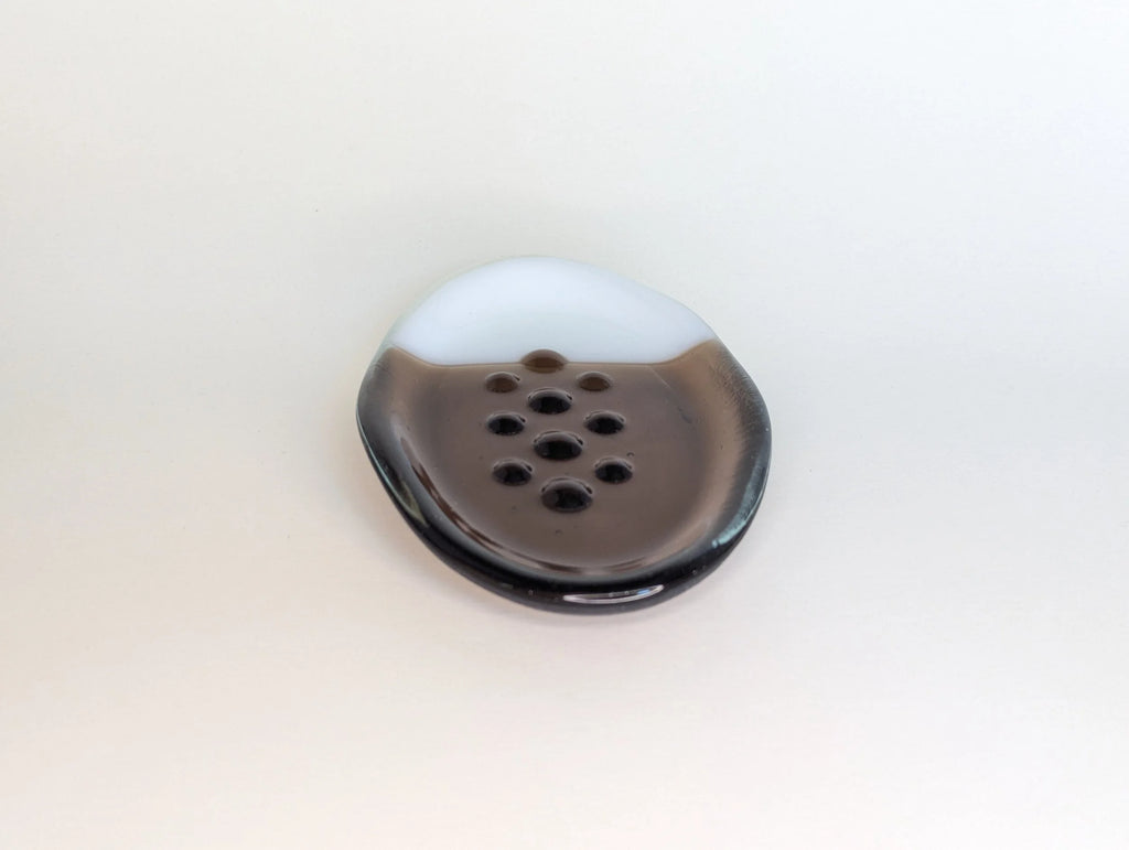 Organic Bronze & White Soap Dish