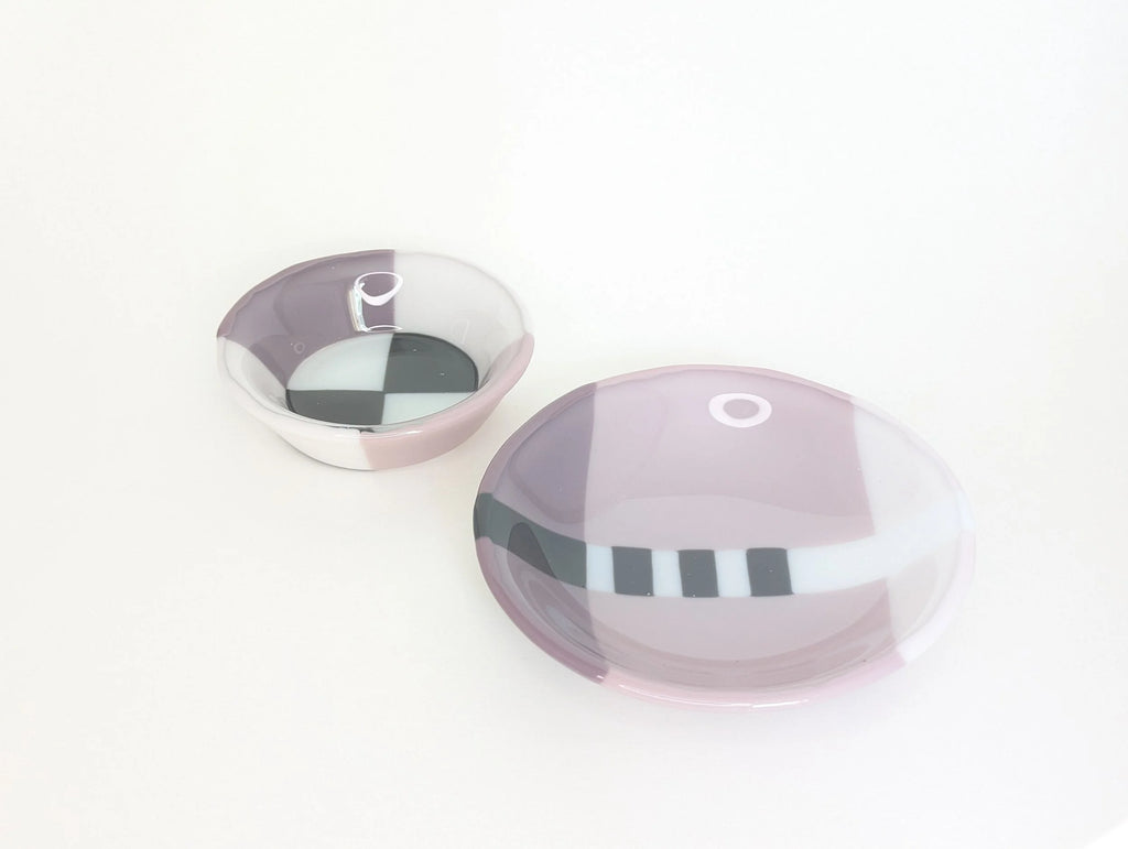 Bauhaus Bowl & Dish Set – Lavender Smoke