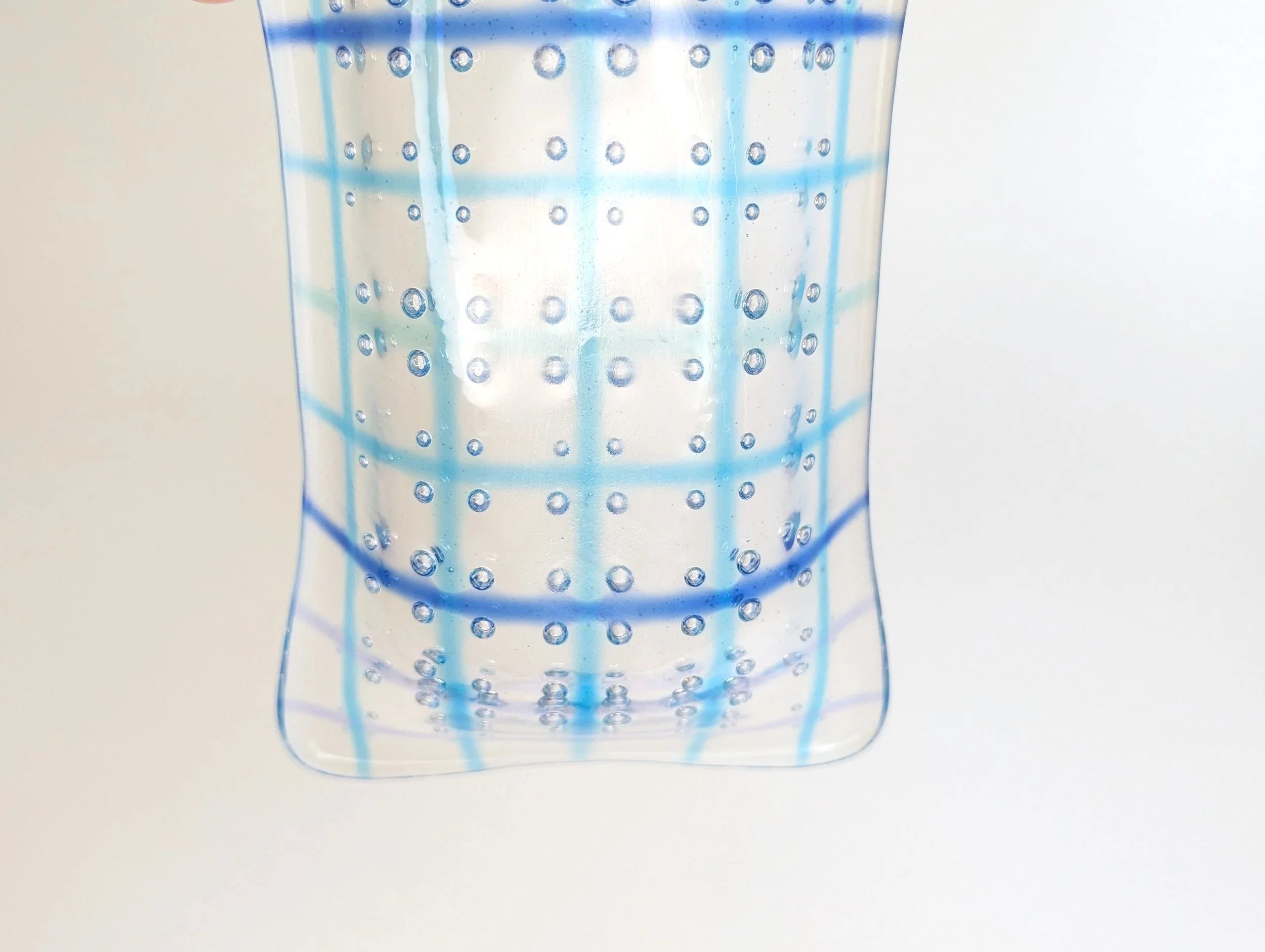 Blue Grid Bubble Catchall Tray