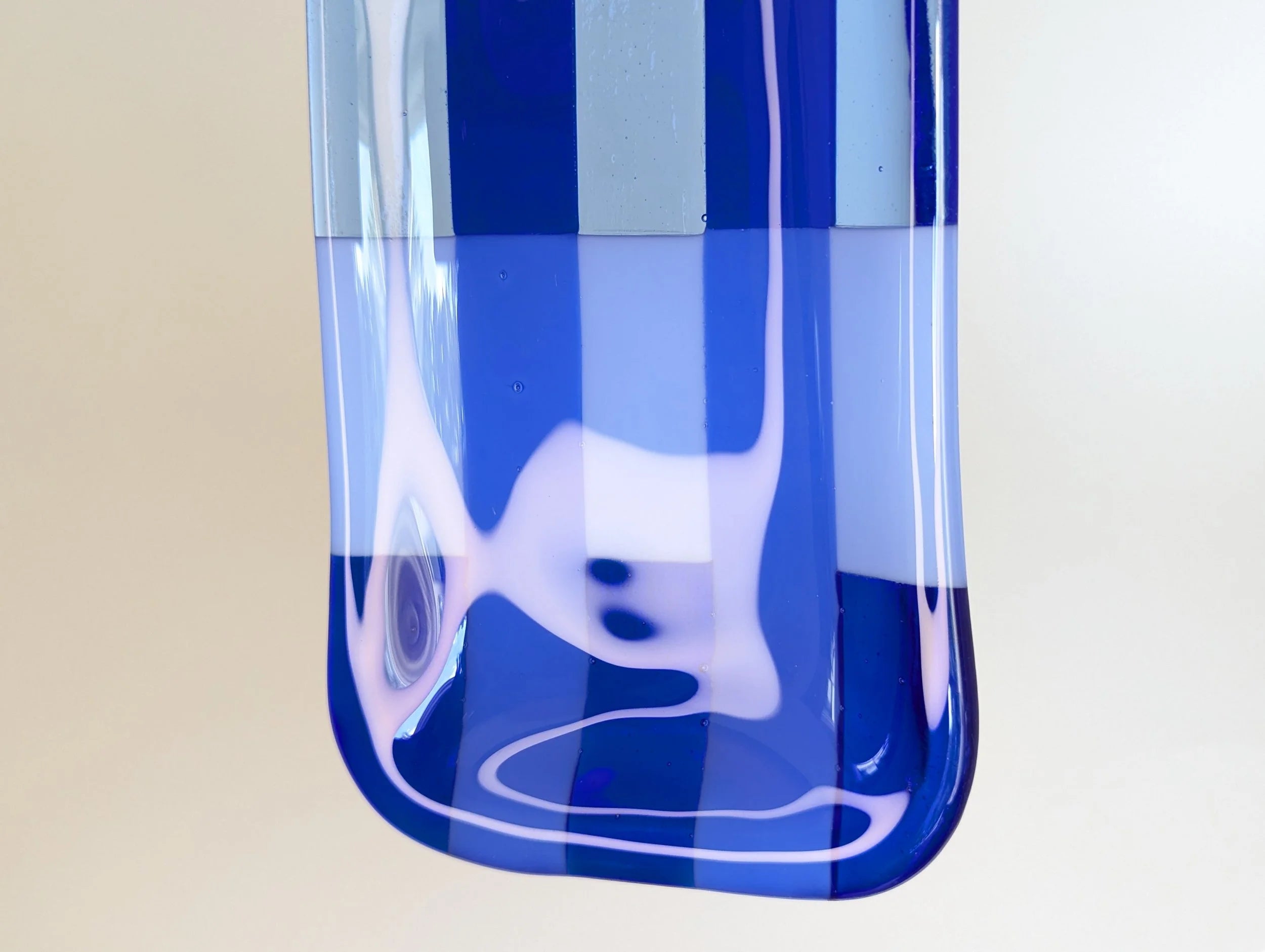 Blue Color Block Art Catchall Tray