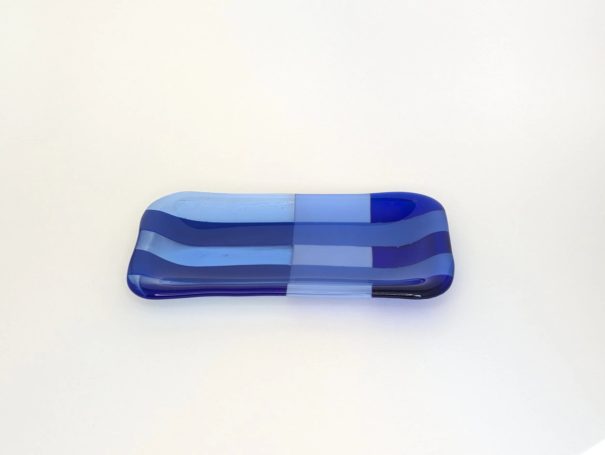 Blue Color Block Art Catchall Tray