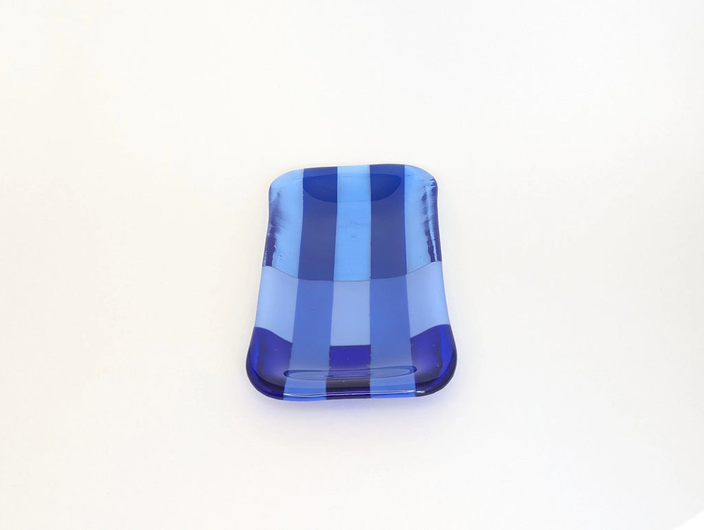 Blue Color Block Art Catchall Tray
