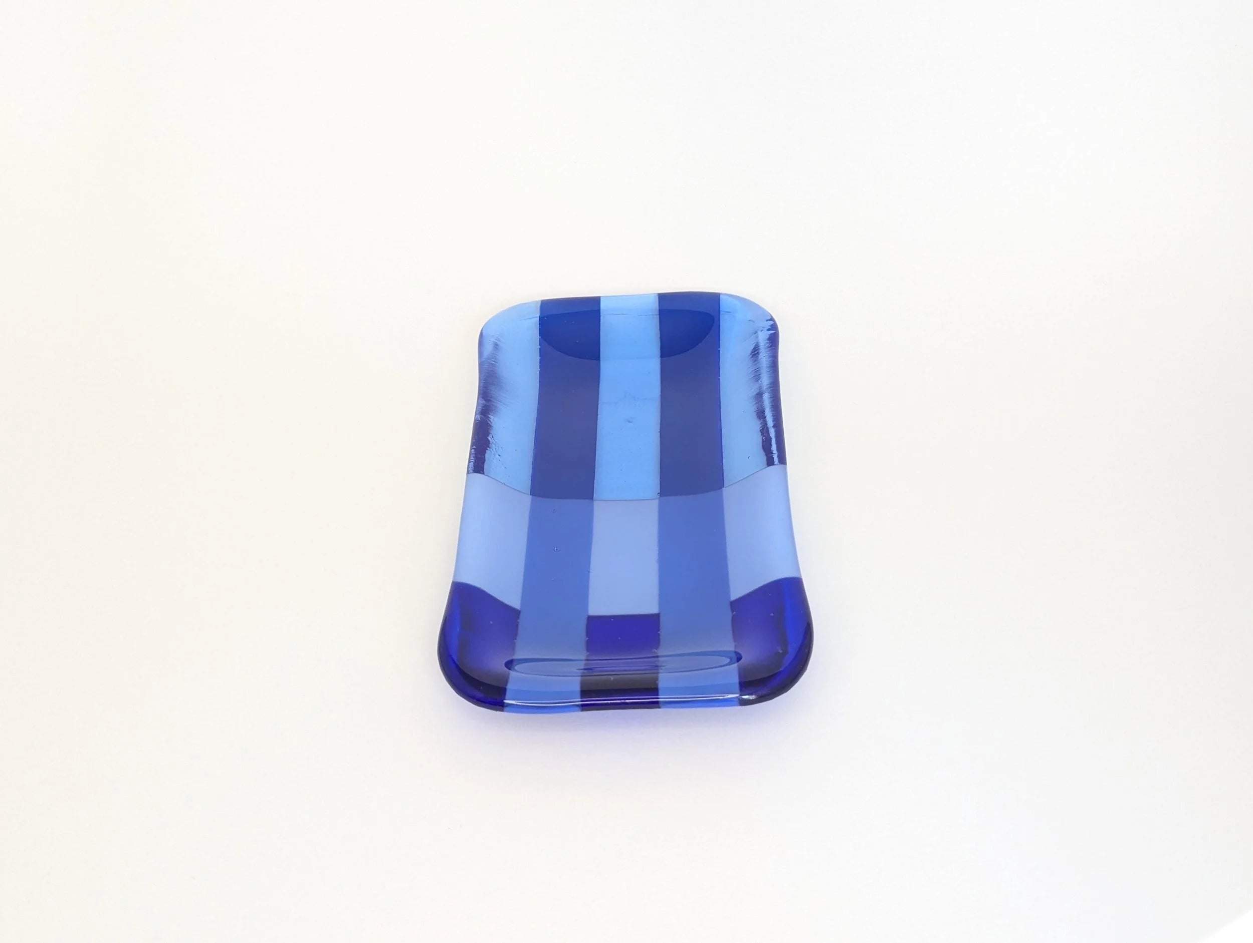 Blue Color Block Art Catchall Tray