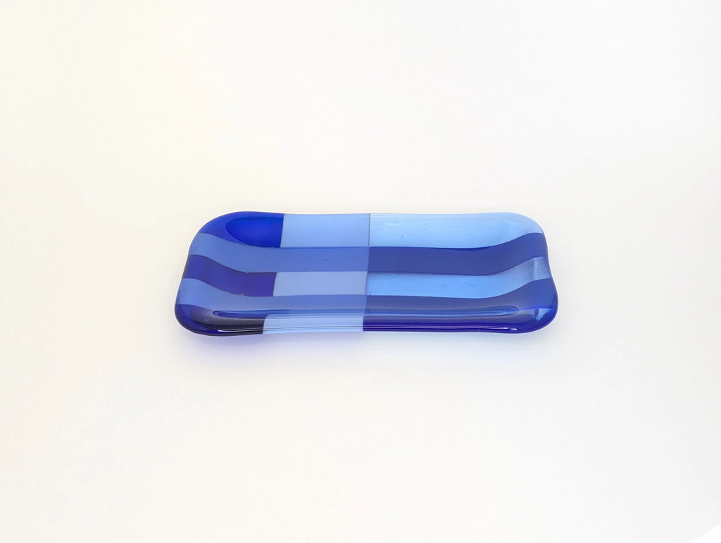 Blue Color Block Art Catchall Tray
