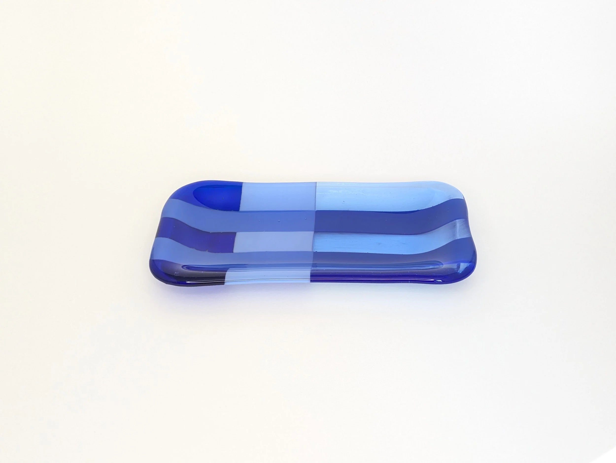 Blue Color Block Art Catchall Tray