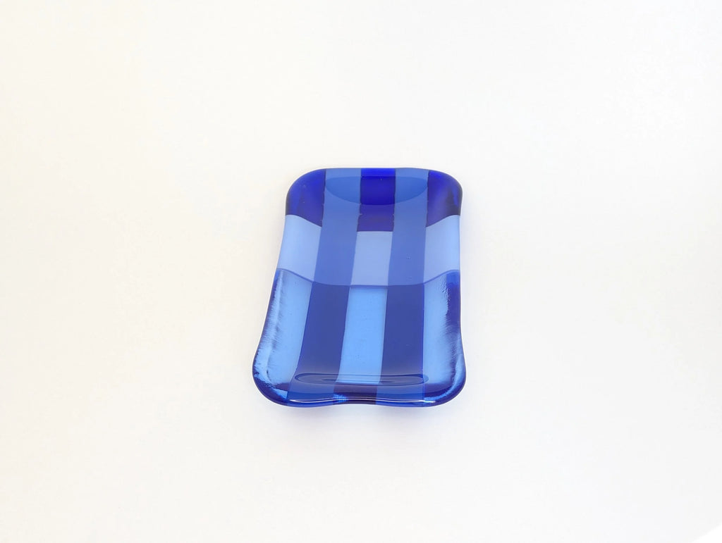 Blue Color Block Art Catchall Tray