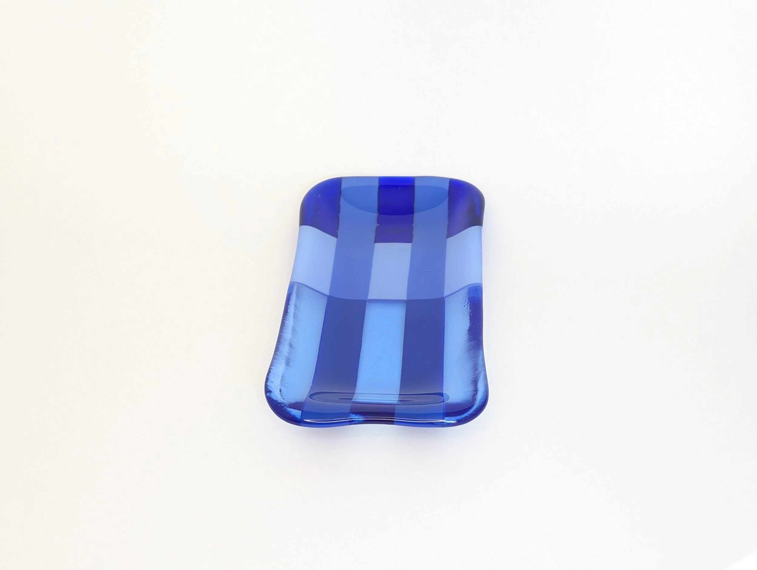 Blue Color Block Art Catchall Tray