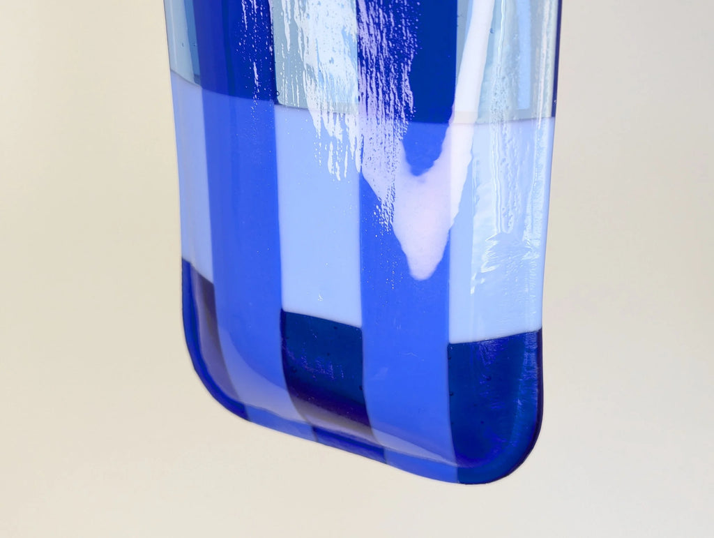 Blue Color Block Art Catchall Tray