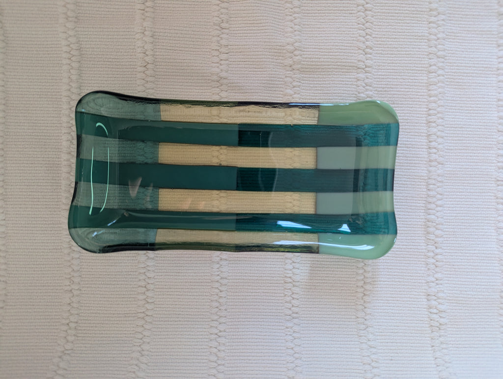 Pattern Catchall Tray - Green and Yellow