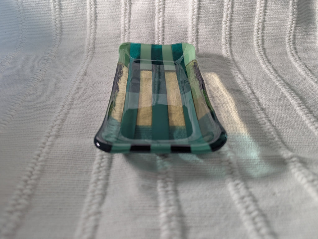 Pattern Catchall Tray - Green and Yellow