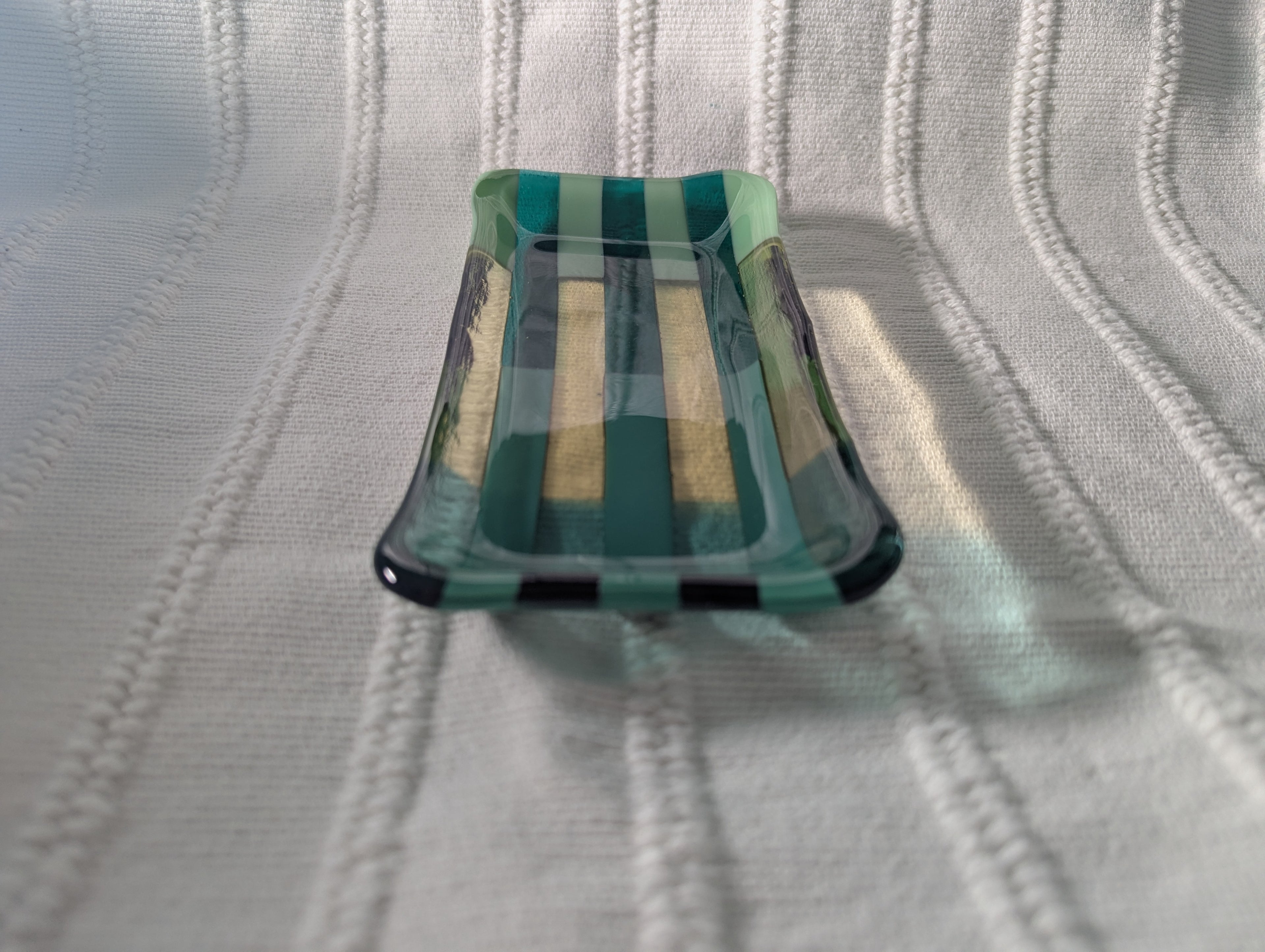 Pattern Catchall Tray - Green and Yellow