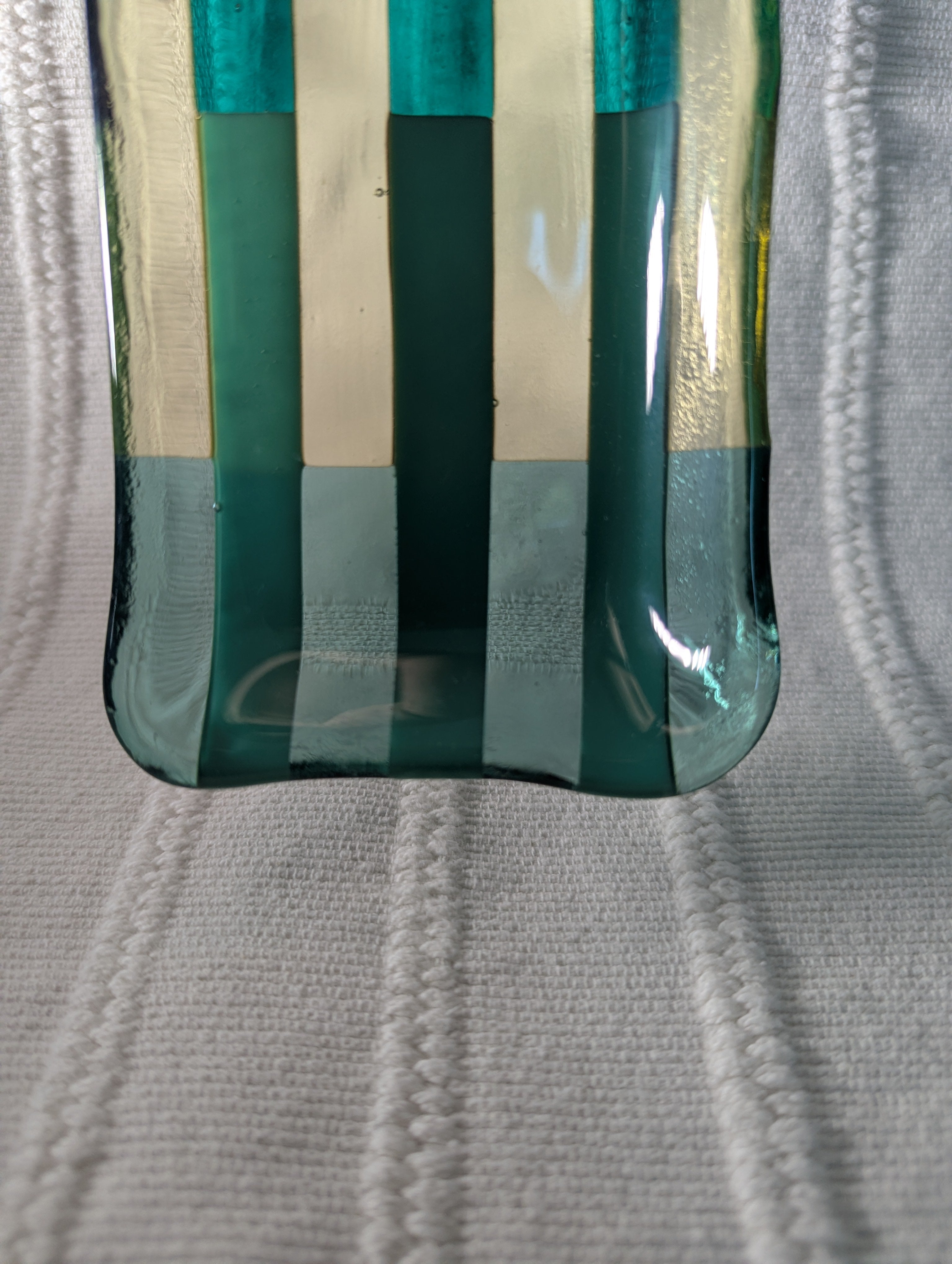 Pattern Catchall Tray - Green and Yellow