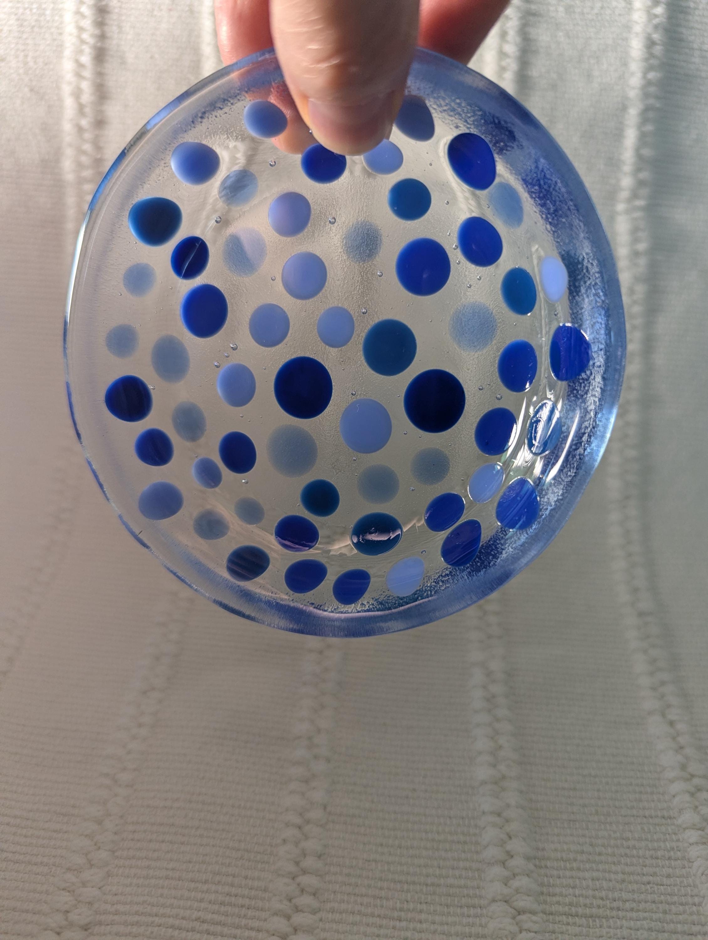Small Dish - Blue Dots