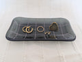 Grid Catchall Tray - Gray and Purple