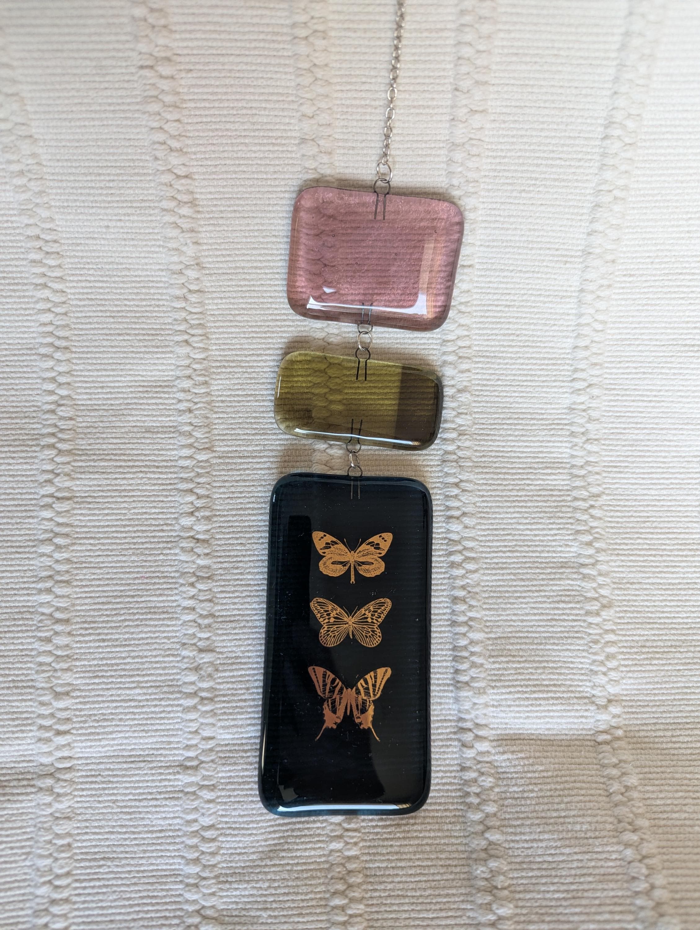 Butterfly Fused Glass Sun Catcher | Window Hanging